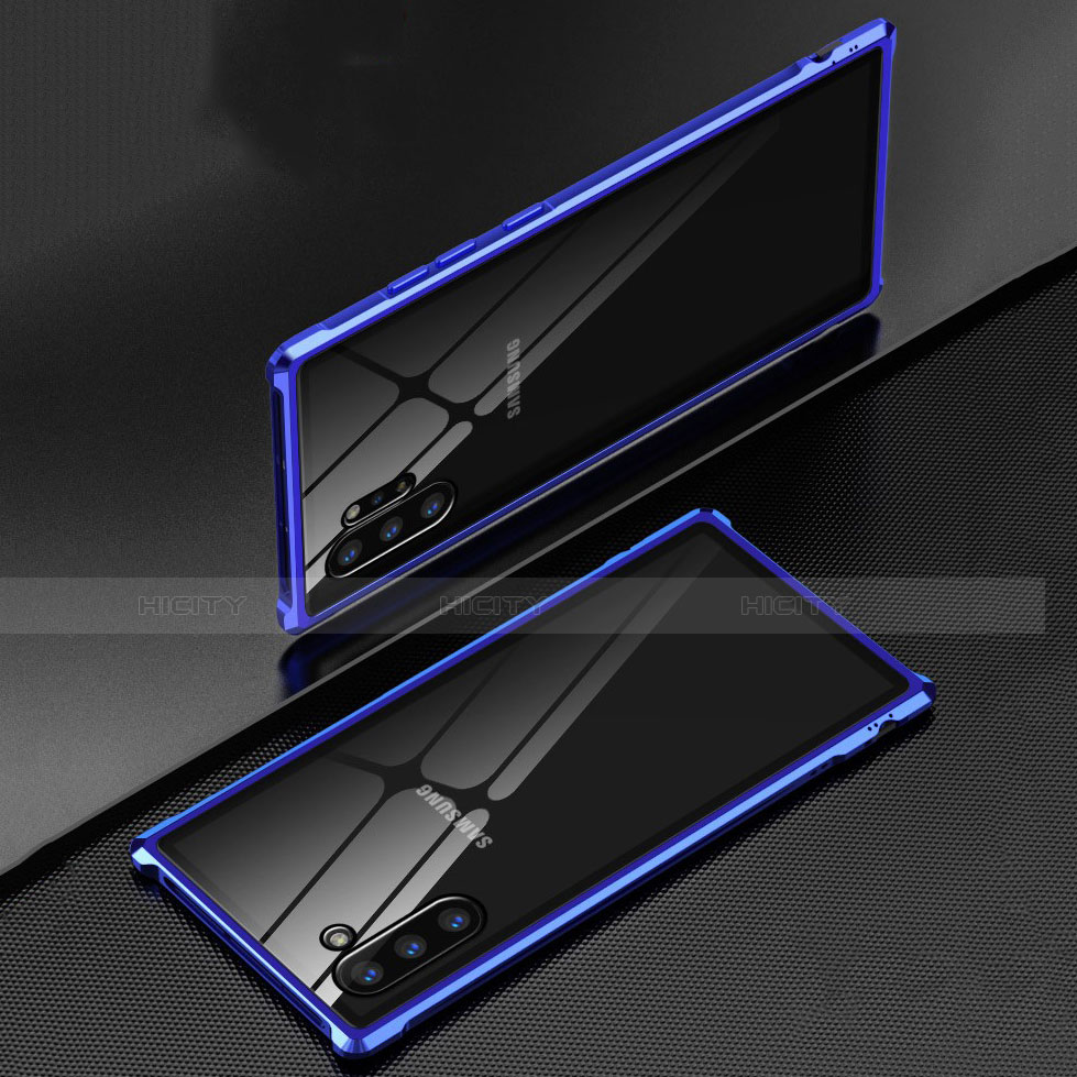 Coque Rebord Bumper Luxe Aluminum Metal Miroir 360 Degres Housse Etui G01 pour Samsung Galaxy Note 10 Plus 5G Plus