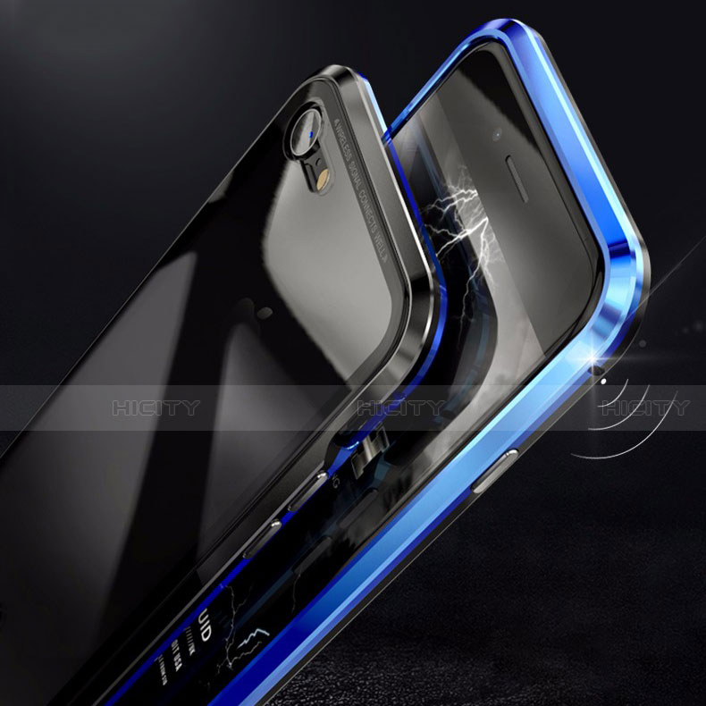Coque Rebord Bumper Luxe Aluminum Metal Miroir 360 Degres Housse Etui M01 pour Apple iPhone 8 Plus