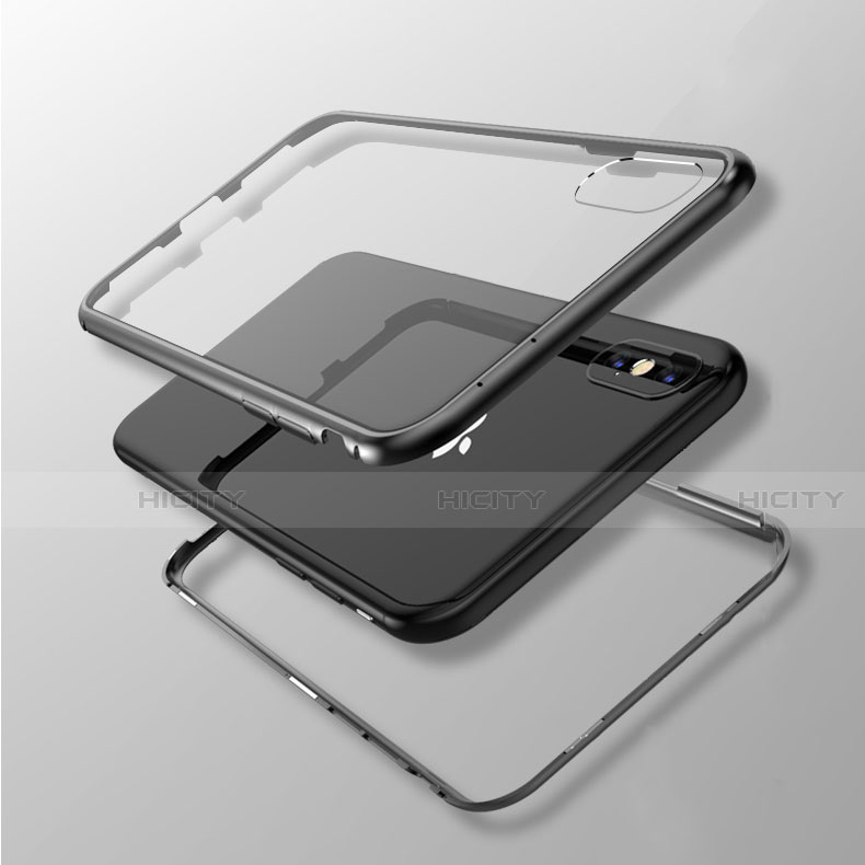Coque Rebord Bumper Luxe Aluminum Metal Miroir 360 Degres Housse Etui M01 pour Apple iPhone X Plus