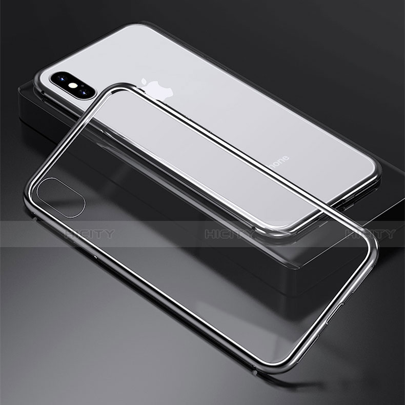 Coque Rebord Bumper Luxe Aluminum Metal Miroir 360 Degres Housse Etui M01 pour Apple iPhone Xs Max Plus