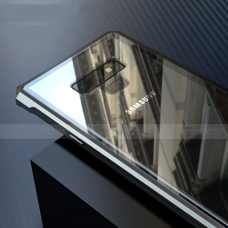 Coque Rebord Bumper Luxe Aluminum Metal Miroir 360 Degres Housse Etui M01 pour Samsung Galaxy Note 9 Plus