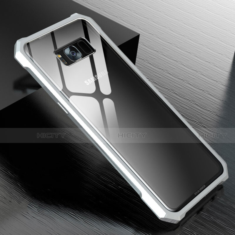 Coque Rebord Bumper Luxe Aluminum Metal Miroir 360 Degres Housse Etui M01 pour Samsung Galaxy S8 Plus Plus