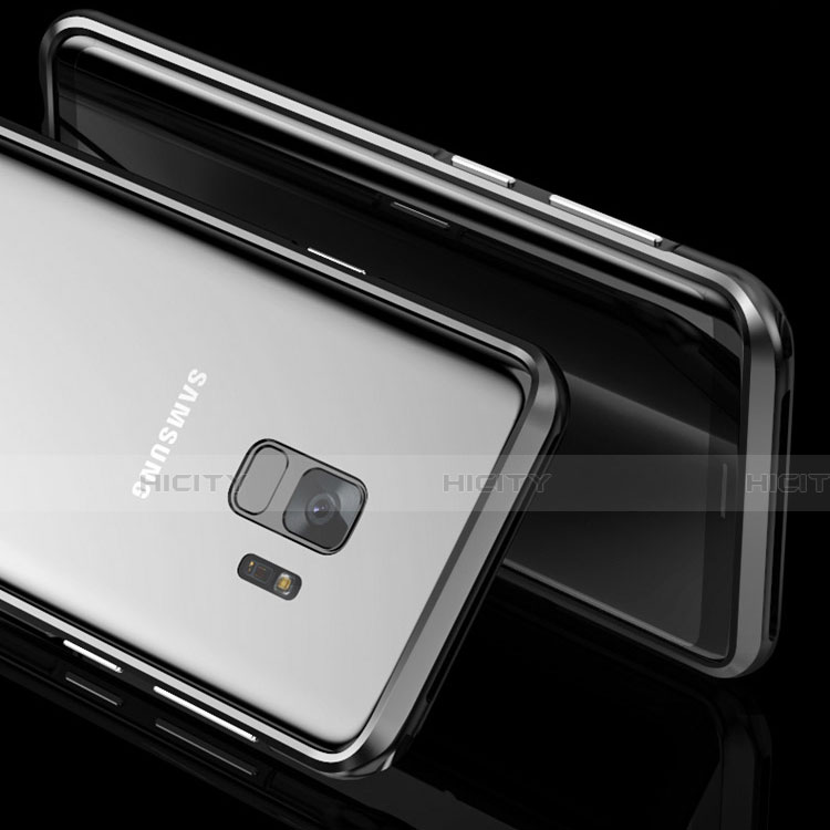Coque Rebord Bumper Luxe Aluminum Metal Miroir 360 Degres Housse Etui M01 pour Samsung Galaxy S9 Plus