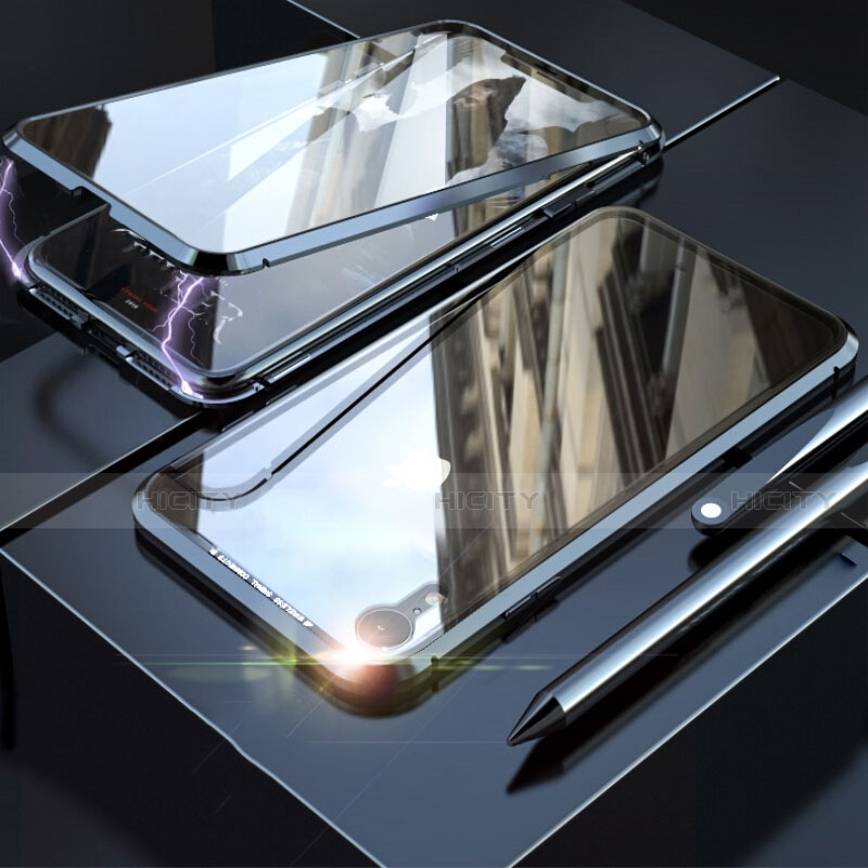 Coque Rebord Bumper Luxe Aluminum Metal Miroir 360 Degres Housse Etui M02 pour Apple iPhone XR Plus