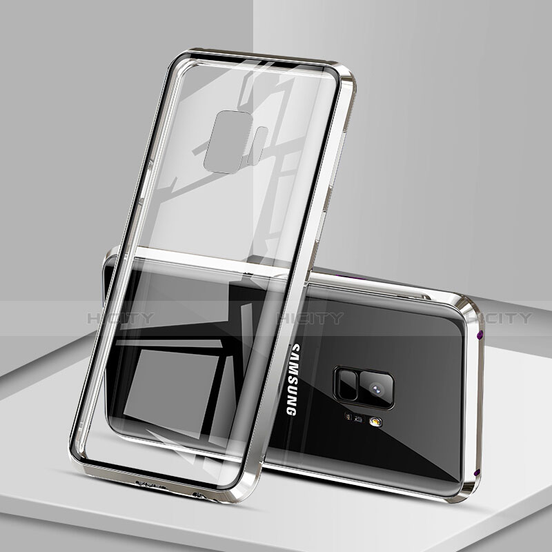 Coque Rebord Bumper Luxe Aluminum Metal Miroir 360 Degres Housse Etui M02 pour Samsung Galaxy S9 Plus