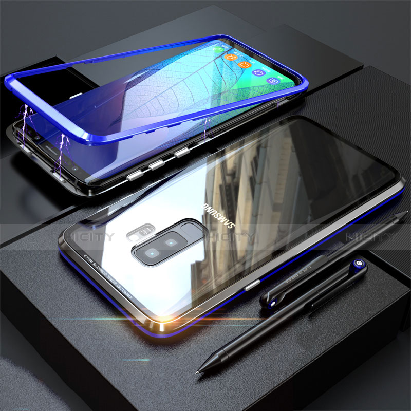 Coque Rebord Bumper Luxe Aluminum Metal Miroir 360 Degres Housse Etui M04 pour Samsung Galaxy S9 Plus Plus