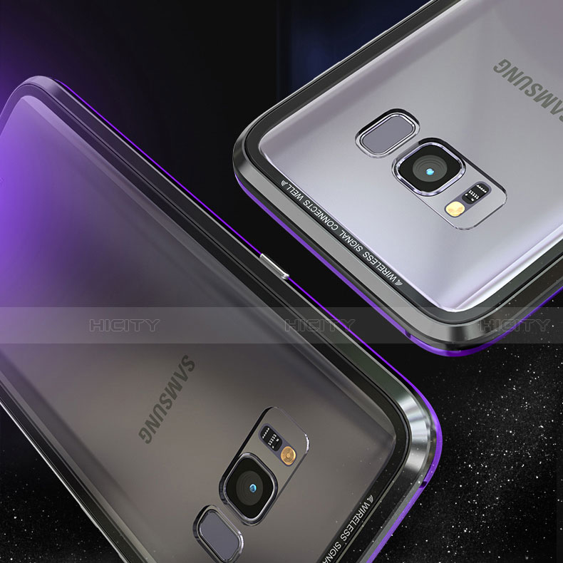 Coque Rebord Bumper Luxe Aluminum Metal Miroir 360 Degres Housse Etui M05 pour Samsung Galaxy S8 Plus