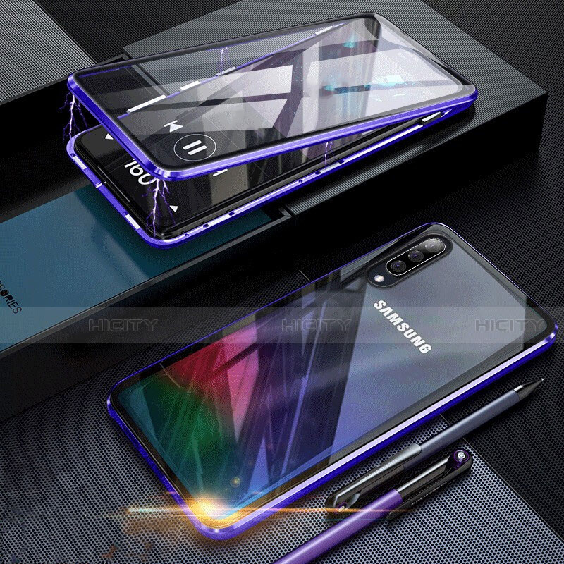 Coque Rebord Bumper Luxe Aluminum Metal Miroir 360 Degres Housse Etui pour Samsung Galaxy A70 Plus