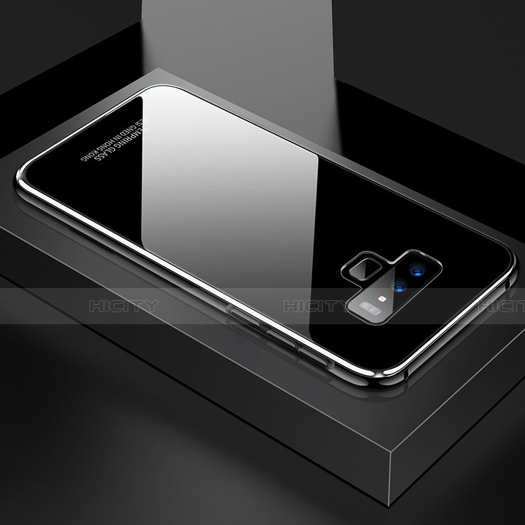 Coque Rebord Bumper Luxe Aluminum Metal Miroir 360 Degres Housse Etui pour Samsung Galaxy Note 9 Argent Plus