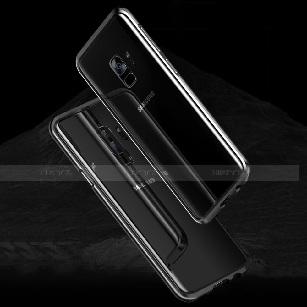 Coque Rebord Bumper Luxe Aluminum Metal Miroir 360 Degres Housse Etui pour Samsung Galaxy S9 Plus Plus