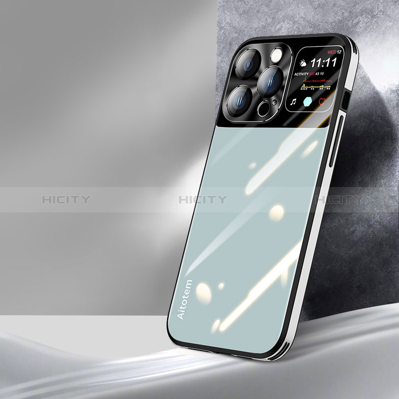 Coque Rebord Contour Silicone et Vitre Miroir Housse Etui AT2 pour Apple iPhone 13 Pro Max Plus