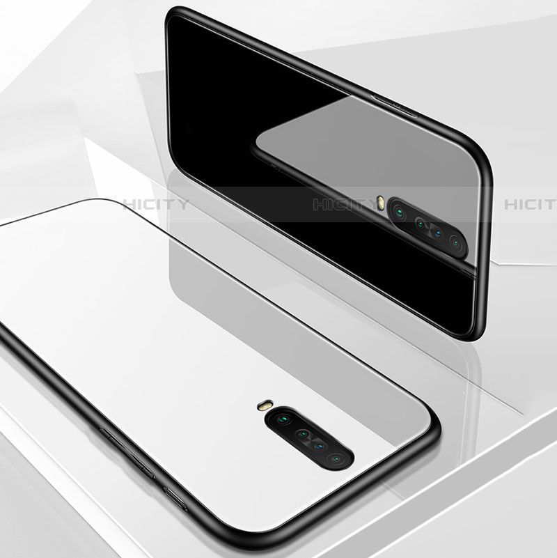 Coque Rebord Contour Silicone et Vitre Miroir Housse Etui avec Support Bague Anneau Magnetique pour Xiaomi Redmi K30 5G Plus