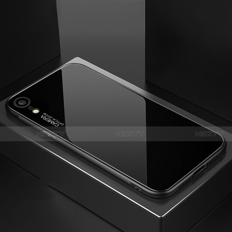Coque Rebord Contour Silicone et Vitre Miroir Housse Etui Degrade Arc en Ciel A01 pour Apple iPhone XR Plus