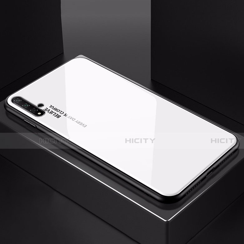 Coque Rebord Contour Silicone et Vitre Miroir Housse Etui Degrade Arc en Ciel H01 pour Huawei Honor 20S Plus