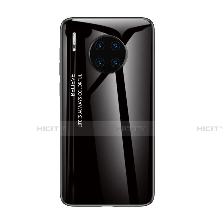 Coque Rebord Contour Silicone et Vitre Miroir Housse Etui Degrade Arc en Ciel H01 pour Huawei Mate 30E Pro 5G Plus