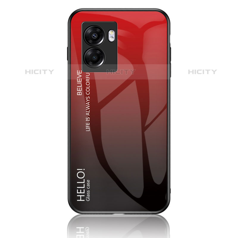 Coque Rebord Contour Silicone et Vitre Miroir Housse Etui Degrade Arc en Ciel LS1 pour OnePlus Nord N300 5G Plus