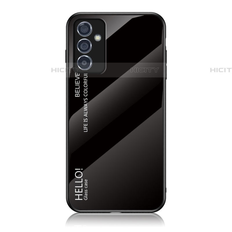 Coque Rebord Contour Silicone et Vitre Miroir Housse Etui Degrade Arc en Ciel LS1 pour Samsung Galaxy A05s Noir Plus