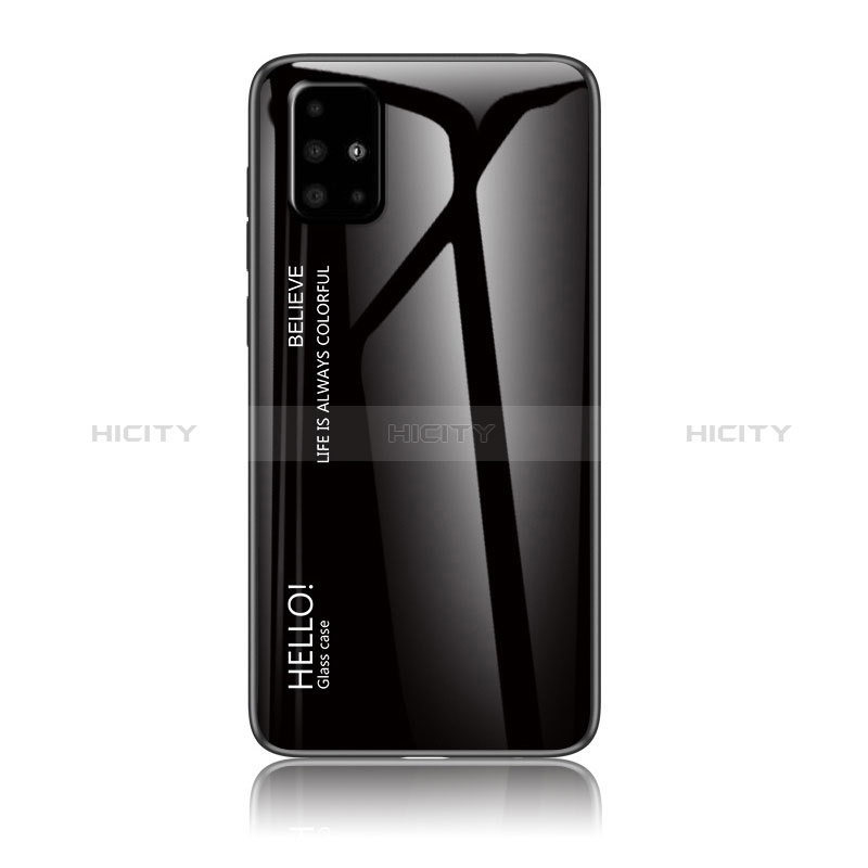 Coque Rebord Contour Silicone et Vitre Miroir Housse Etui Degrade Arc en Ciel LS1 pour Samsung Galaxy A51 4G Plus