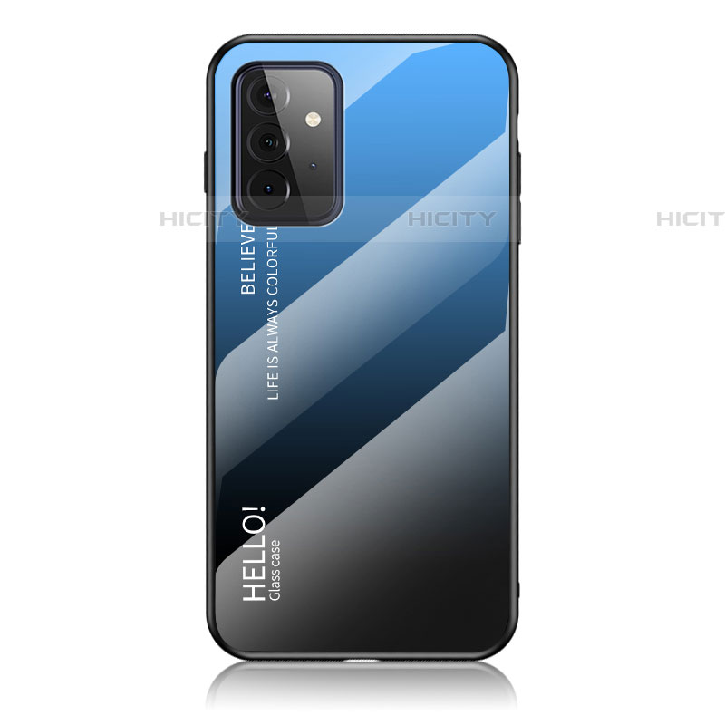 Coque Rebord Contour Silicone et Vitre Miroir Housse Etui Degrade Arc en Ciel LS1 pour Samsung Galaxy A72 5G Plus