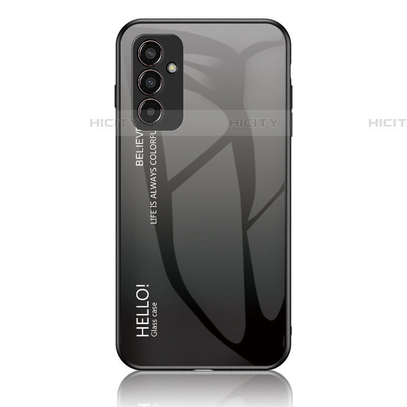 Coque Rebord Contour Silicone et Vitre Miroir Housse Etui Degrade Arc en Ciel LS1 pour Samsung Galaxy F13 4G Plus