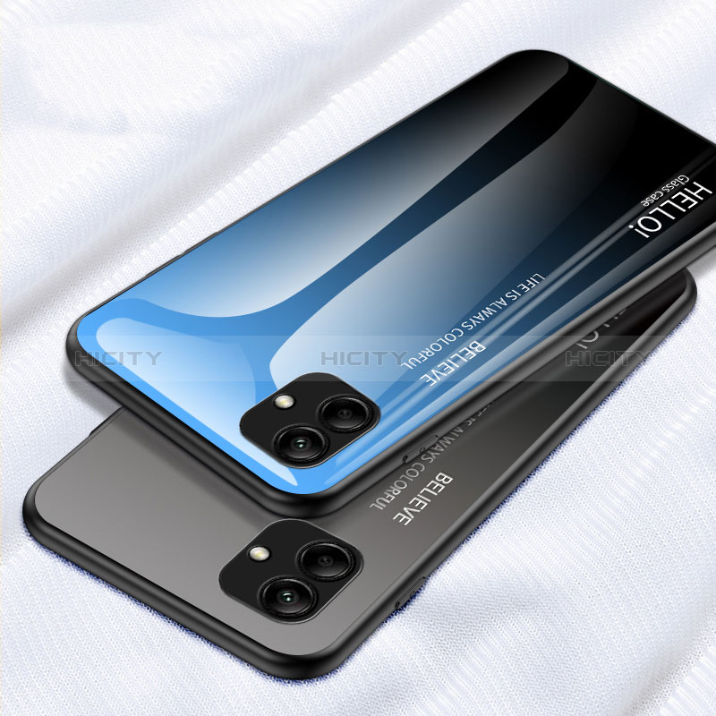 Coque Rebord Contour Silicone et Vitre Miroir Housse Etui Degrade Arc en Ciel LS1 pour Samsung Galaxy M04 Plus