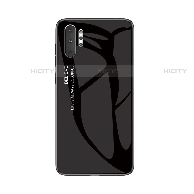 Coque Rebord Contour Silicone et Vitre Miroir Housse Etui Degrade Arc en Ciel M01 pour Samsung Galaxy Note 10 Plus 5G Plus