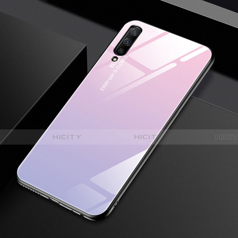 Coque Rebord Contour Silicone et Vitre Miroir Housse Etui Degrade Arc en Ciel pour Huawei Honor 9X Pro Plus