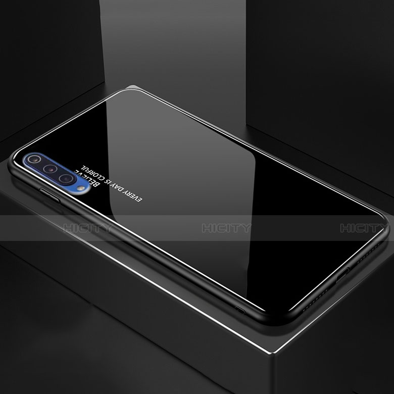 Coque Rebord Contour Silicone et Vitre Miroir Housse Etui Degrade Arc en Ciel pour Xiaomi Mi 9 Pro Noir Plus