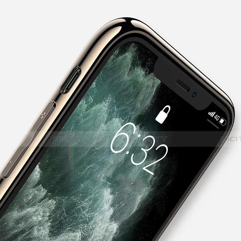 Coque Rebord Contour Silicone et Vitre Miroir Housse Etui F01 pour Apple iPhone 11 Pro Plus