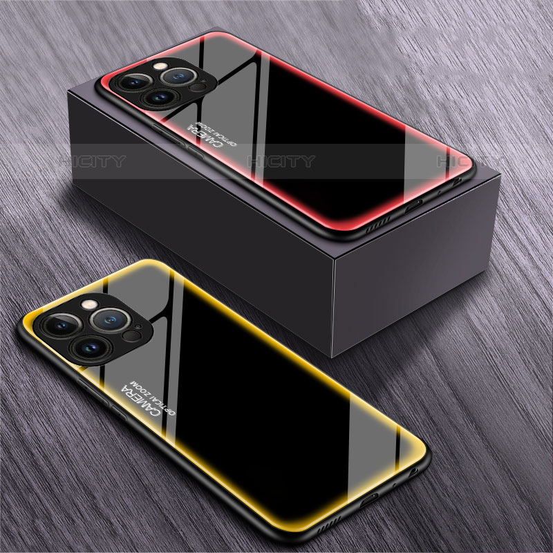 Coque Rebord Contour Silicone et Vitre Miroir Housse Etui M01 pour Apple iPhone 15 Pro Plus
