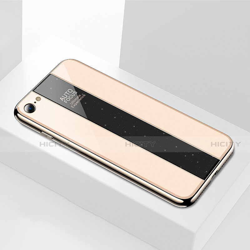 Coque Rebord Contour Silicone et Vitre Miroir Housse Etui M01 pour Apple iPhone 6 Or Plus