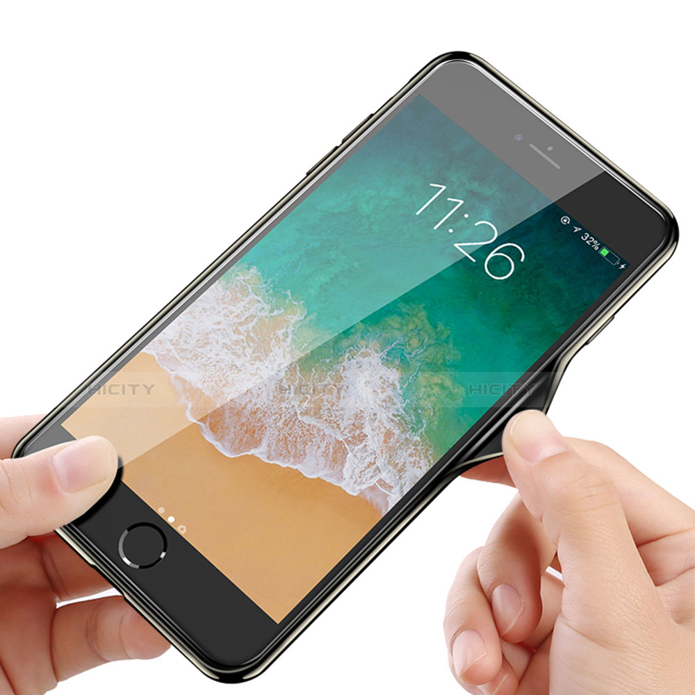 Coque Rebord Contour Silicone et Vitre Miroir Housse Etui M01 pour Apple iPhone 6S Plus