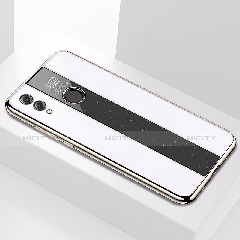 Coque Rebord Contour Silicone et Vitre Miroir Housse Etui M01 pour Huawei Honor 10 Lite Blanc Plus