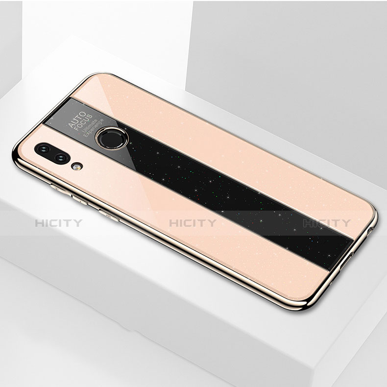 Coque Rebord Contour Silicone et Vitre Miroir Housse Etui M01 pour Huawei P Smart (2019) Or Plus
