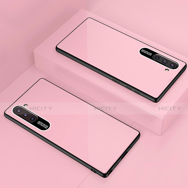 Coque Rebord Contour Silicone et Vitre Miroir Housse Etui M01 pour Samsung Galaxy Note 10 Plus