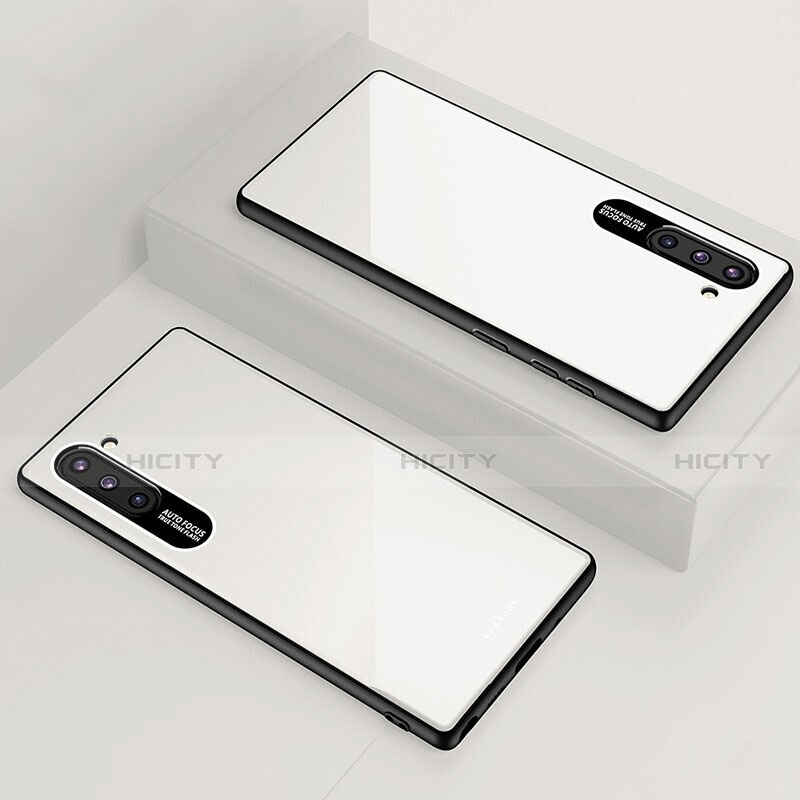 Coque Rebord Contour Silicone et Vitre Miroir Housse Etui M01 pour Samsung Galaxy Note 10 Plus