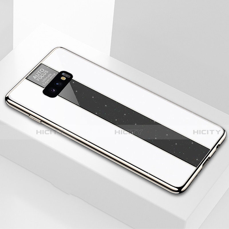 Coque Rebord Contour Silicone et Vitre Miroir Housse Etui M01 pour Samsung Galaxy S10e Blanc Plus