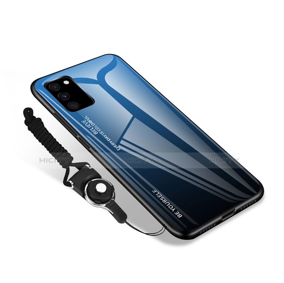 Coque Rebord Contour Silicone et Vitre Miroir Housse Etui M01 pour Samsung Galaxy S20 FE (2022) 5G Bleu Plus