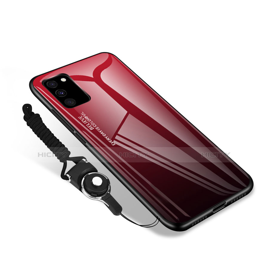 Coque Rebord Contour Silicone et Vitre Miroir Housse Etui M01 pour Samsung Galaxy S20 FE 5G Rouge et Noir Plus
