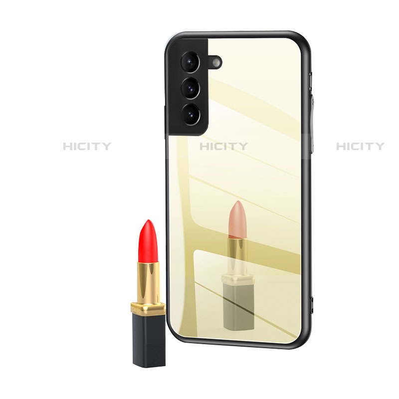 Coque Rebord Contour Silicone et Vitre Miroir Housse Etui M01 pour Samsung Galaxy S21 FE 5G Plus
