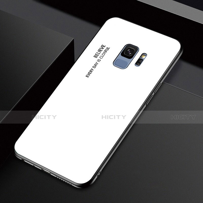Coque Rebord Contour Silicone et Vitre Miroir Housse Etui M01 pour Samsung Galaxy S9 Plus