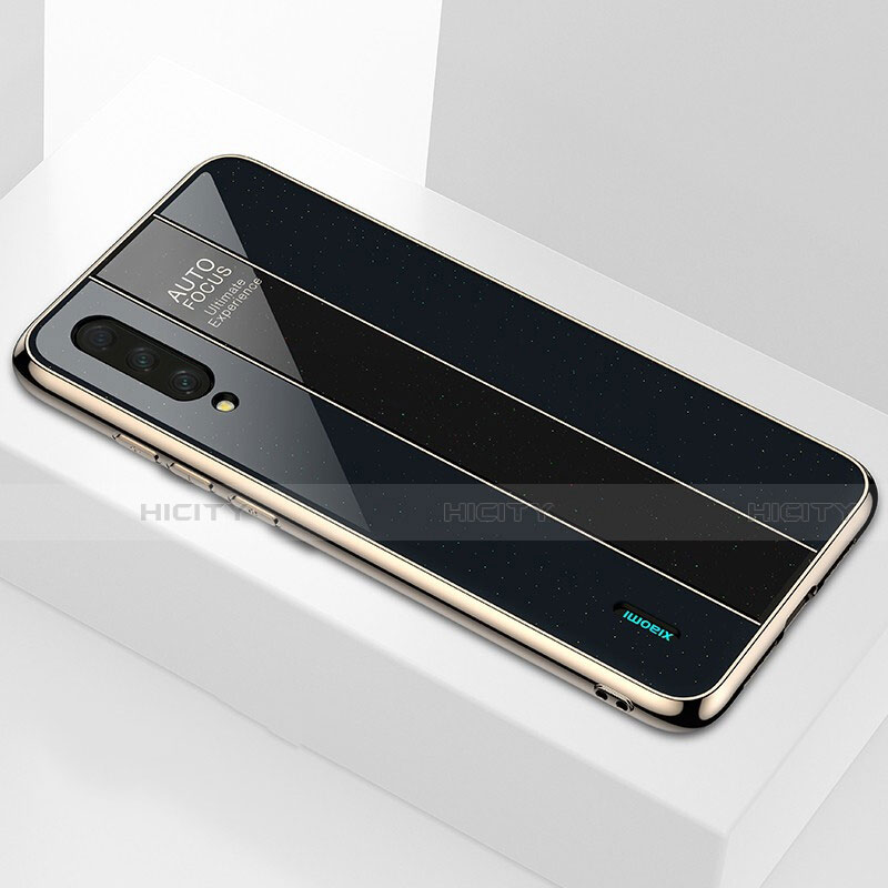 Coque Rebord Contour Silicone et Vitre Miroir Housse Etui M01 pour Xiaomi Mi A3 Noir Plus