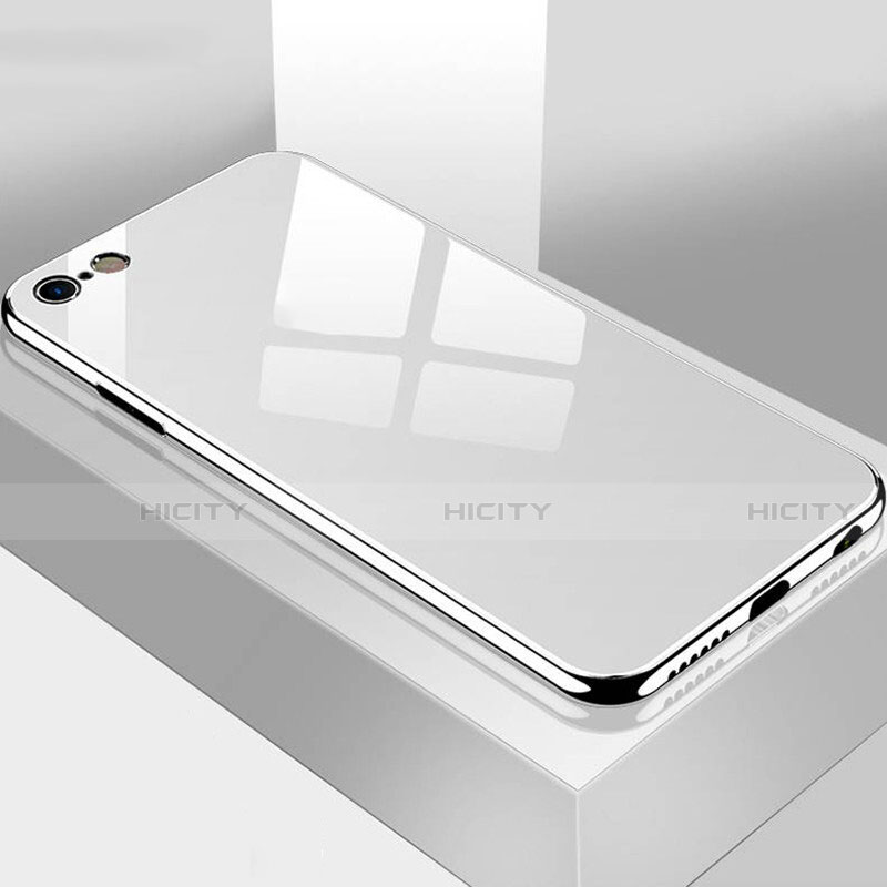 Coque Rebord Contour Silicone et Vitre Miroir Housse Etui M02 pour Apple iPhone 6S Plus Plus