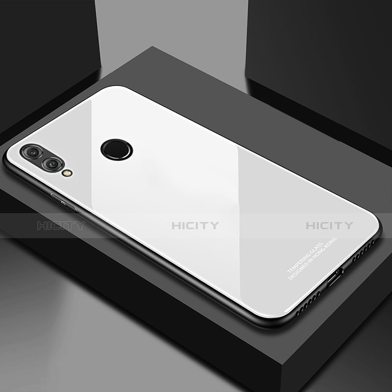Coque Rebord Contour Silicone et Vitre Miroir Housse Etui M02 pour Huawei Honor 10 Lite Blanc Plus