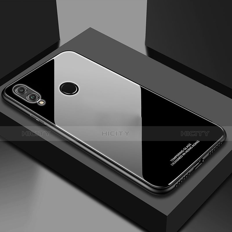Coque Rebord Contour Silicone et Vitre Miroir Housse Etui M02 pour Huawei Honor 10 Lite Noir Plus