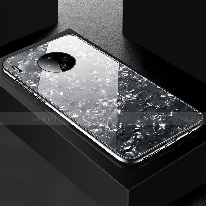 Coque Rebord Contour Silicone et Vitre Miroir Housse Etui M02 pour Huawei Mate 30 5G Noir Plus