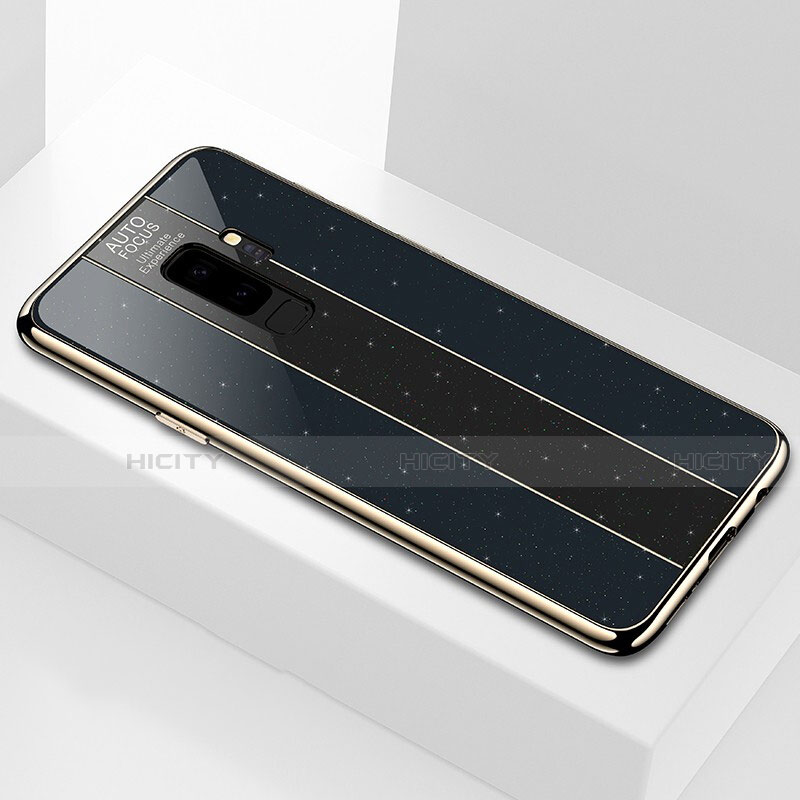 Coque Rebord Contour Silicone et Vitre Miroir Housse Etui M02 pour Samsung Galaxy S9 Plus Noir Plus
