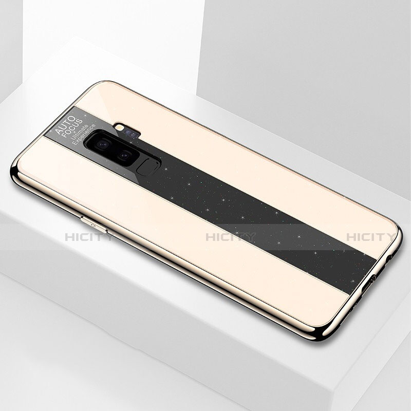 Coque Rebord Contour Silicone et Vitre Miroir Housse Etui M02 pour Samsung Galaxy S9 Plus Or Plus