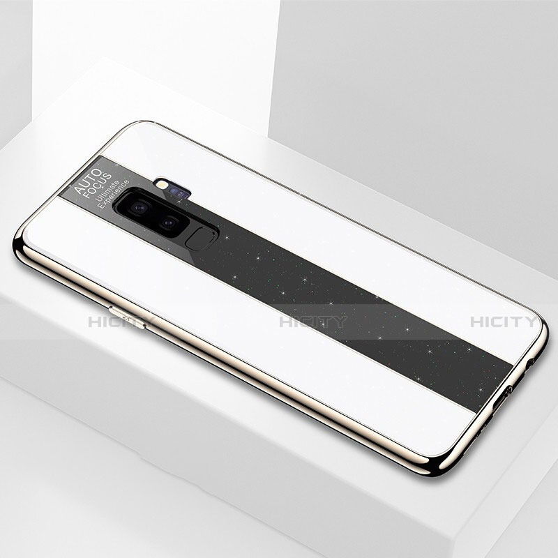 Coque Rebord Contour Silicone et Vitre Miroir Housse Etui M02 pour Samsung Galaxy S9 Plus Plus