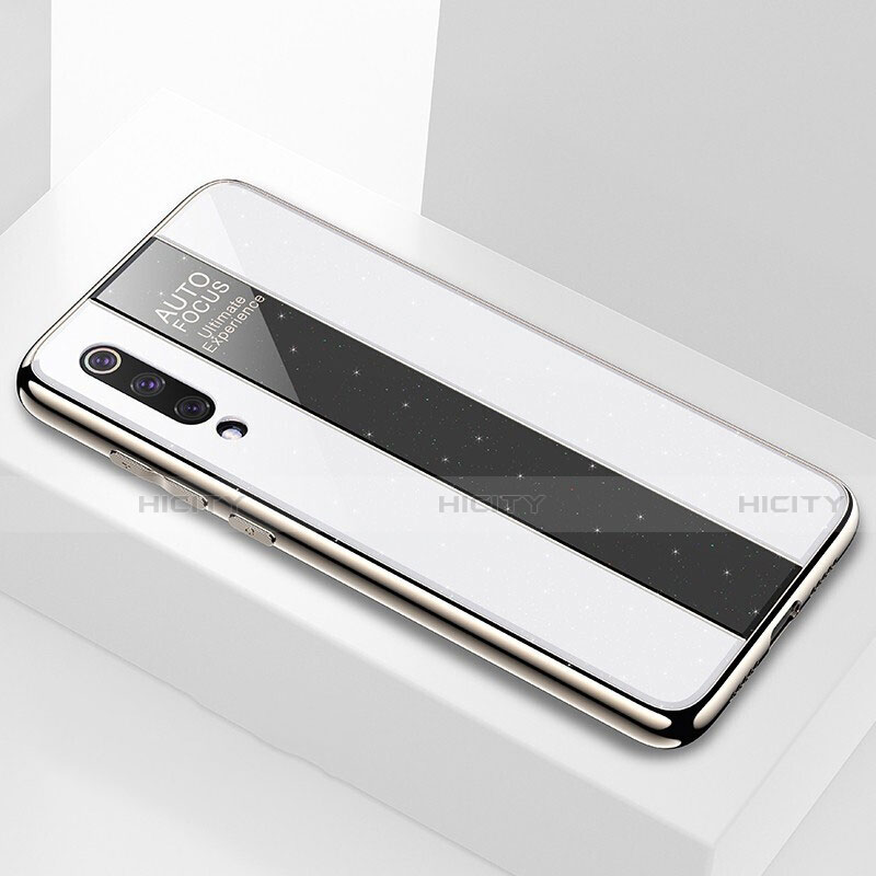 Coque Rebord Contour Silicone et Vitre Miroir Housse Etui M02 pour Xiaomi Mi A3 Lite Blanc Plus